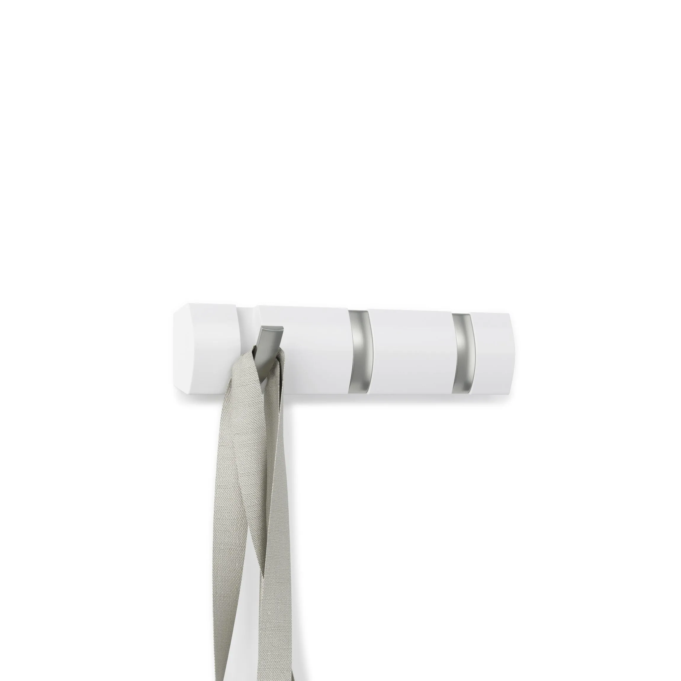 3 WALL MOUNTED HOOK WHITE