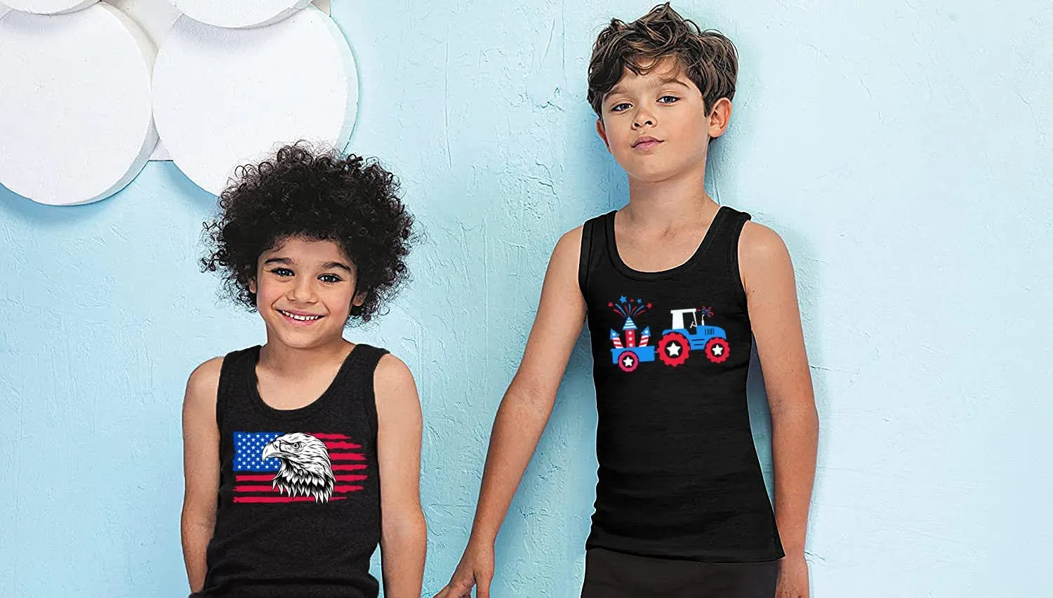 4th of July Tank Tops Boys Girls American Flag Shirts Kids Patriotic USA T-Shirt Cotton Sleeveless Tees Tops 1-7T