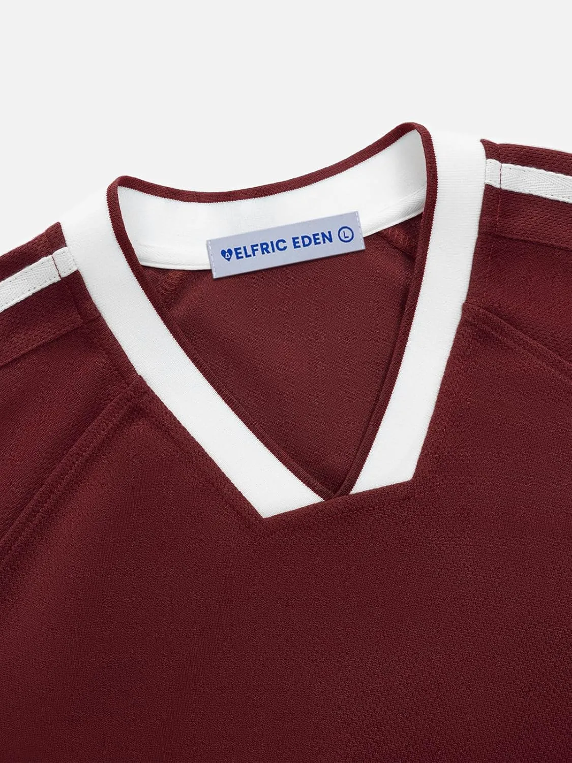 Aelfric Eden Jersey Shirts Women Oversized Mesh V Neck Graphic Tees Y2k Color Block Short Sleeve T Shirt Tops