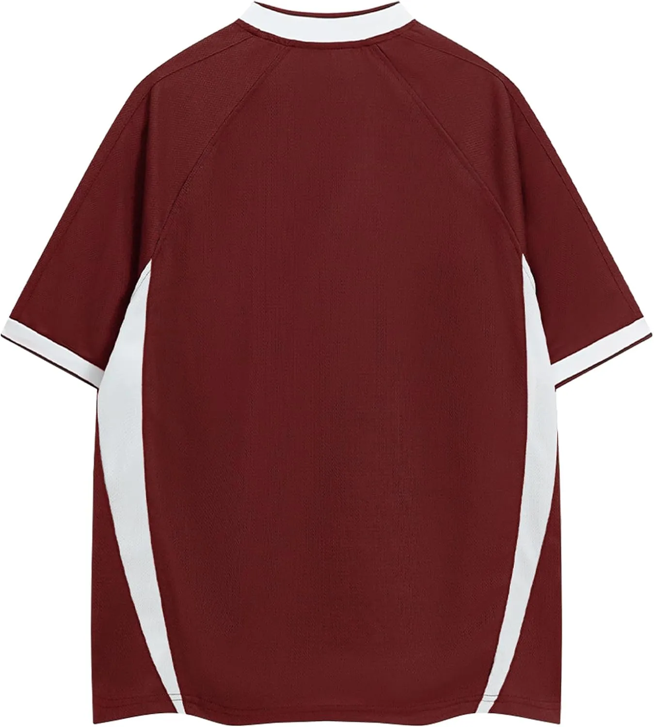 Aelfric Eden Jersey Shirts Women Oversized Mesh V Neck Graphic Tees Y2k Color Block Short Sleeve T Shirt Tops