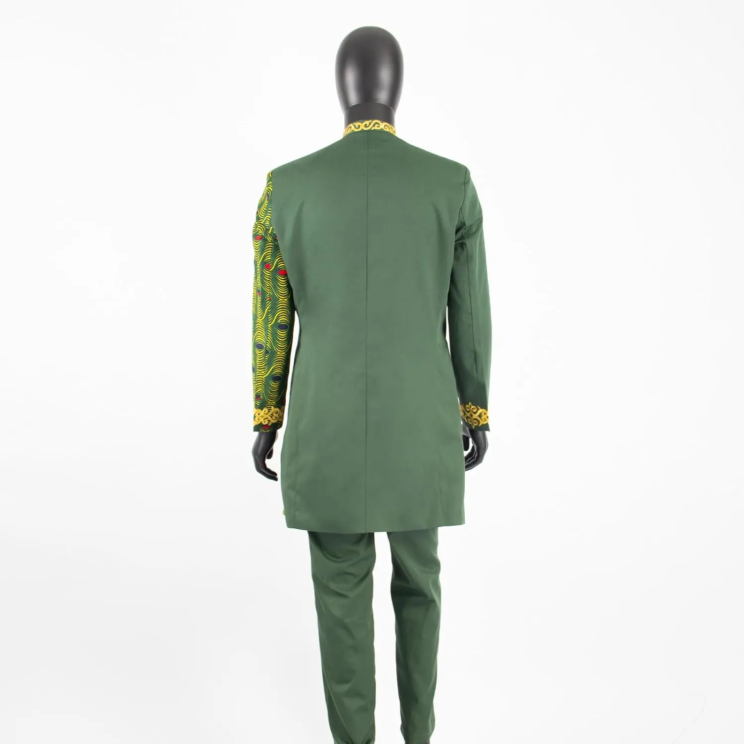 African Suits for Men Embroidery Print Blazer and Pants Set Business Suit Party Wedding Evening