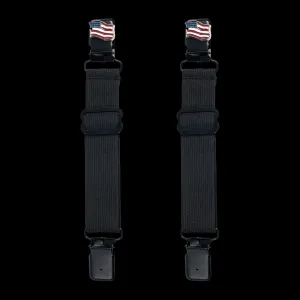 American USA Flag Alligator Boot Clips