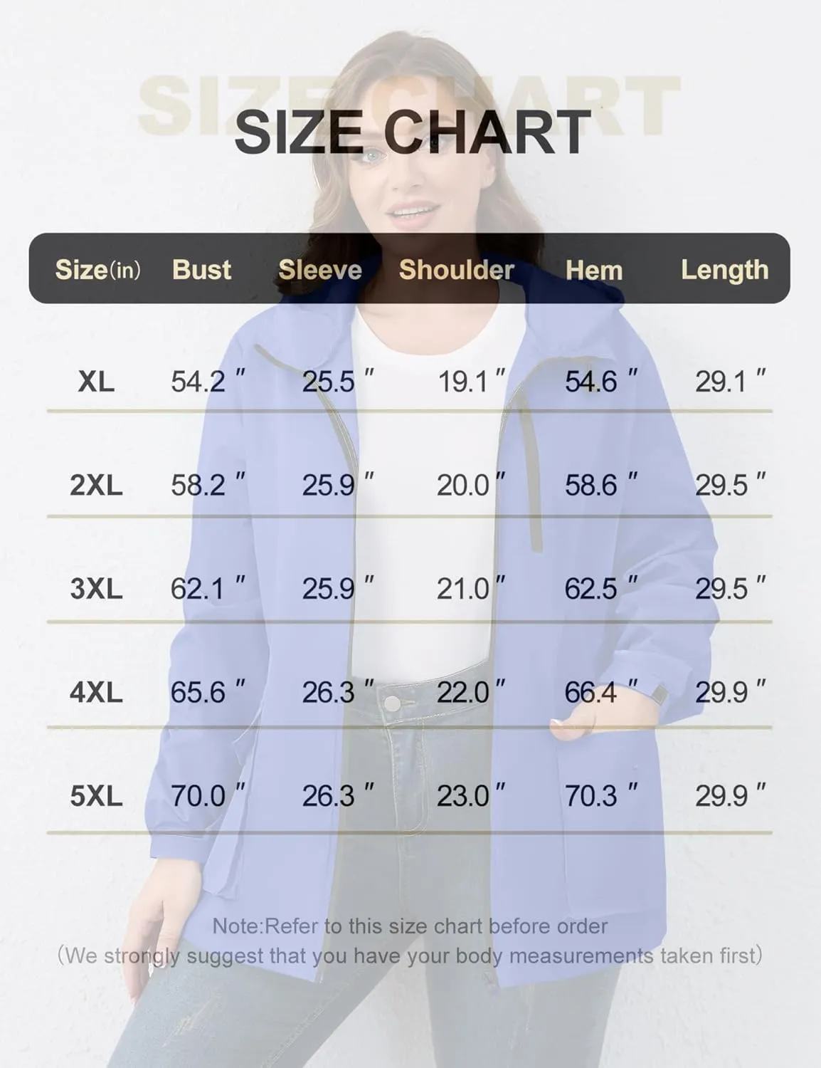 Avoogue Plus Size Womens Rain Jacket with Hood,Packable,Lightweight,Windbreaker,Waterproof Thin Jackets,Hiking,Travel