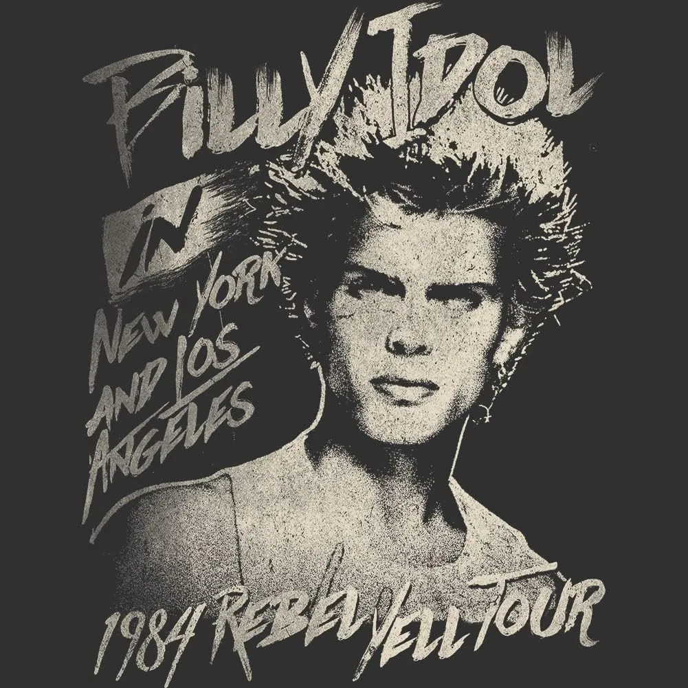 Billy Idol T Shirt 84' Rebel Yell Tour Vintage Style Ladies Sleeveless Muscle Tank Top 80s Graphic Tees Womens Summer Tops