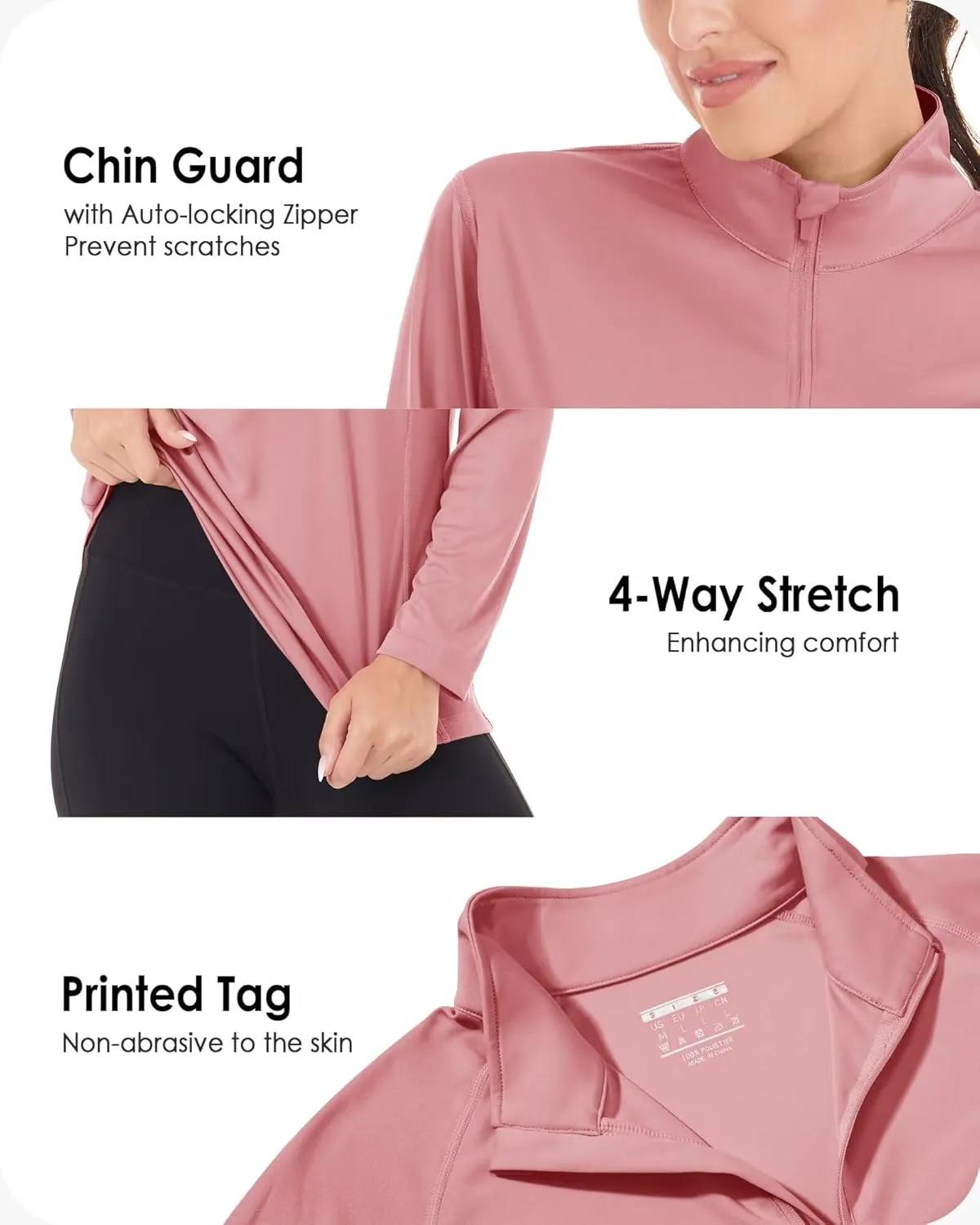 Boladeci Women's 1/4 Zip UPF 50  Sun Shirts Long Sleeve Golf Shirts UV Protection Lightweight Swim Athletic Tops Quick Dry