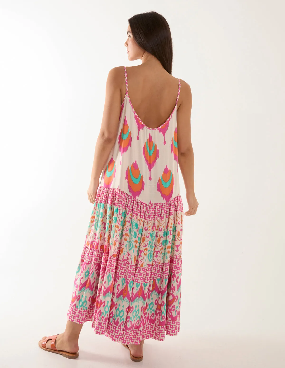 Cami Tiered Printed Dress