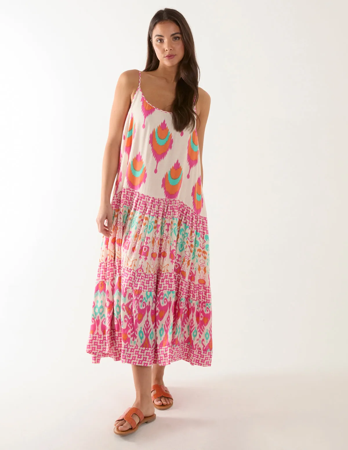 Cami Tiered Printed Dress
