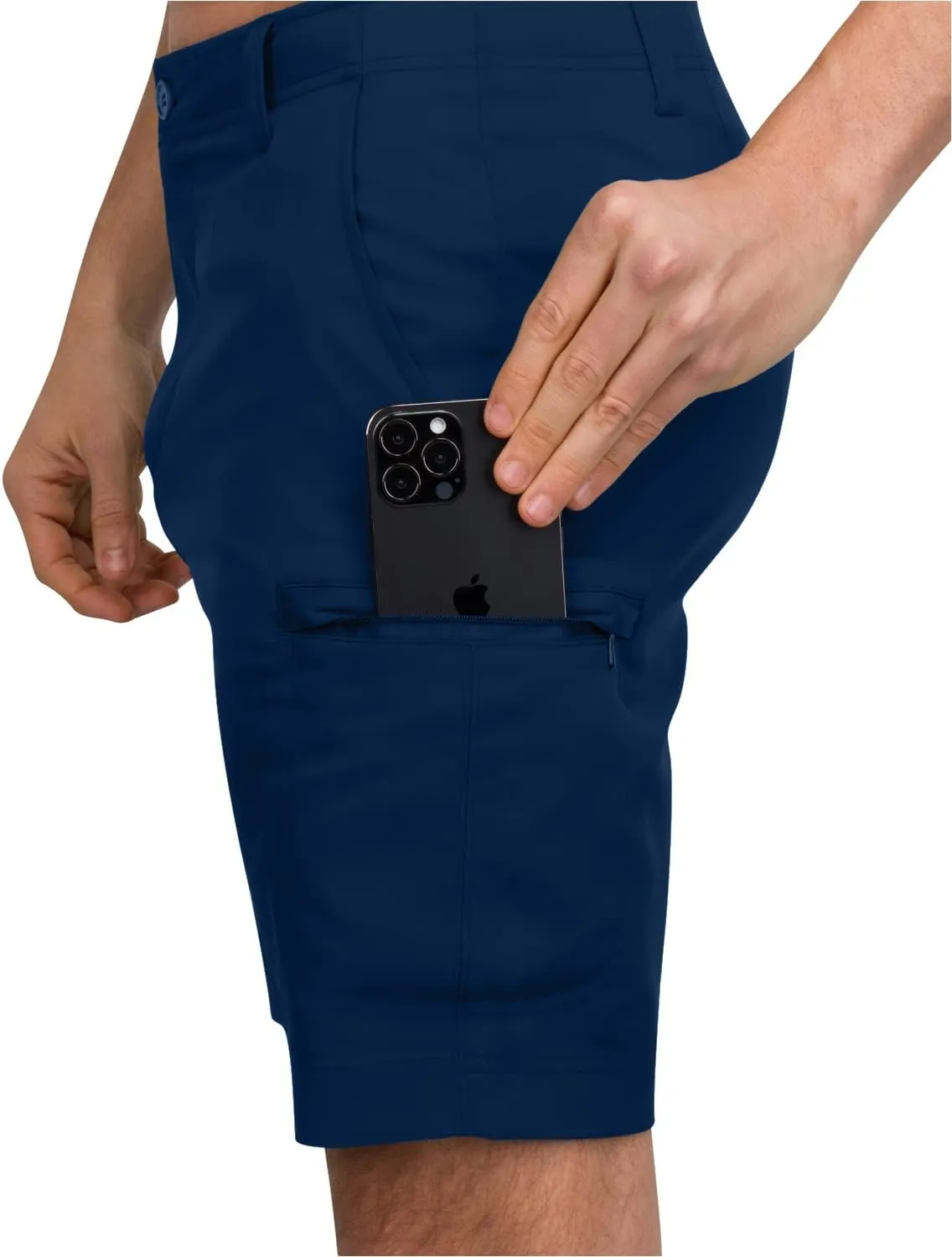 Cargo Golf Shorts for Men - Dry Fit, Large Pockets, Lightweight, Moisture Wicking, 4-Way Stretch