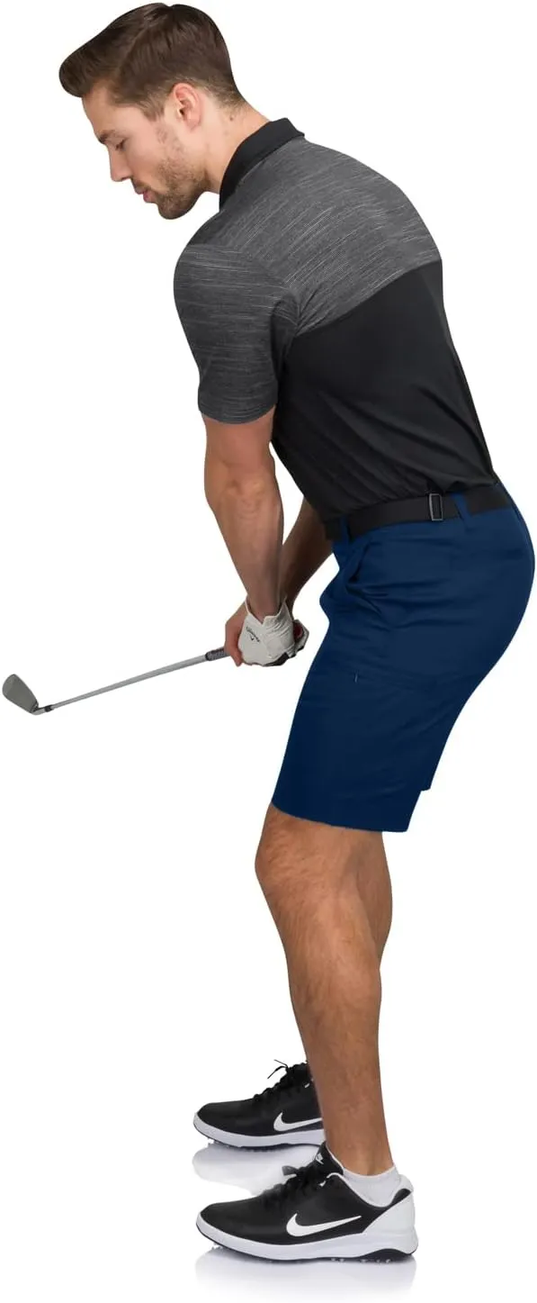 Cargo Golf Shorts for Men - Dry Fit, Large Pockets, Lightweight, Moisture Wicking, 4-Way Stretch