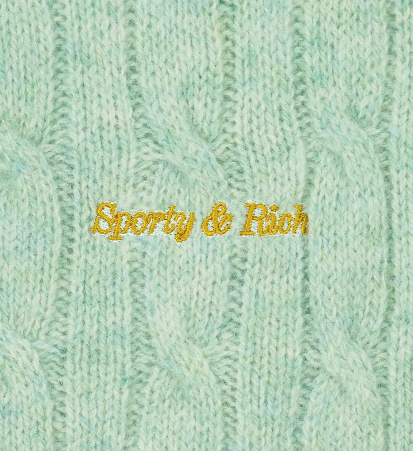 Classic Logo Cableknit Sweater - Menta