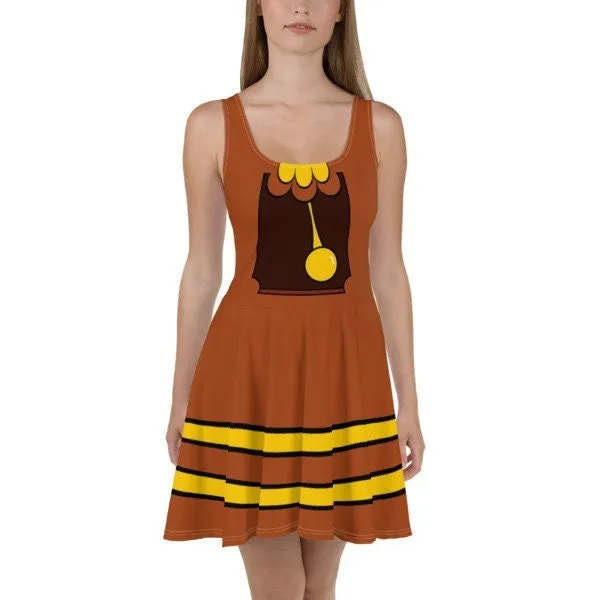 Cogsworth Inspired Skater Dress