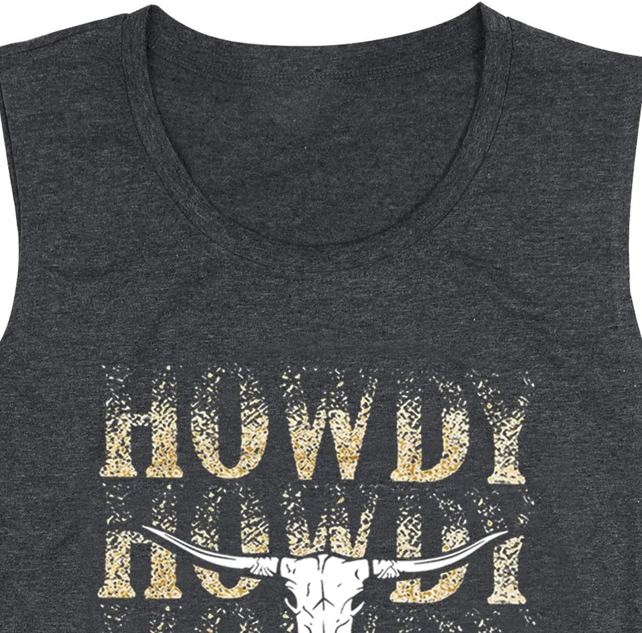 COLORFUL BLING Country Music Tank Tops Women Western Howdy Tees Vest Cowgirl Vacation Sleeveless Tops Concert Outfits