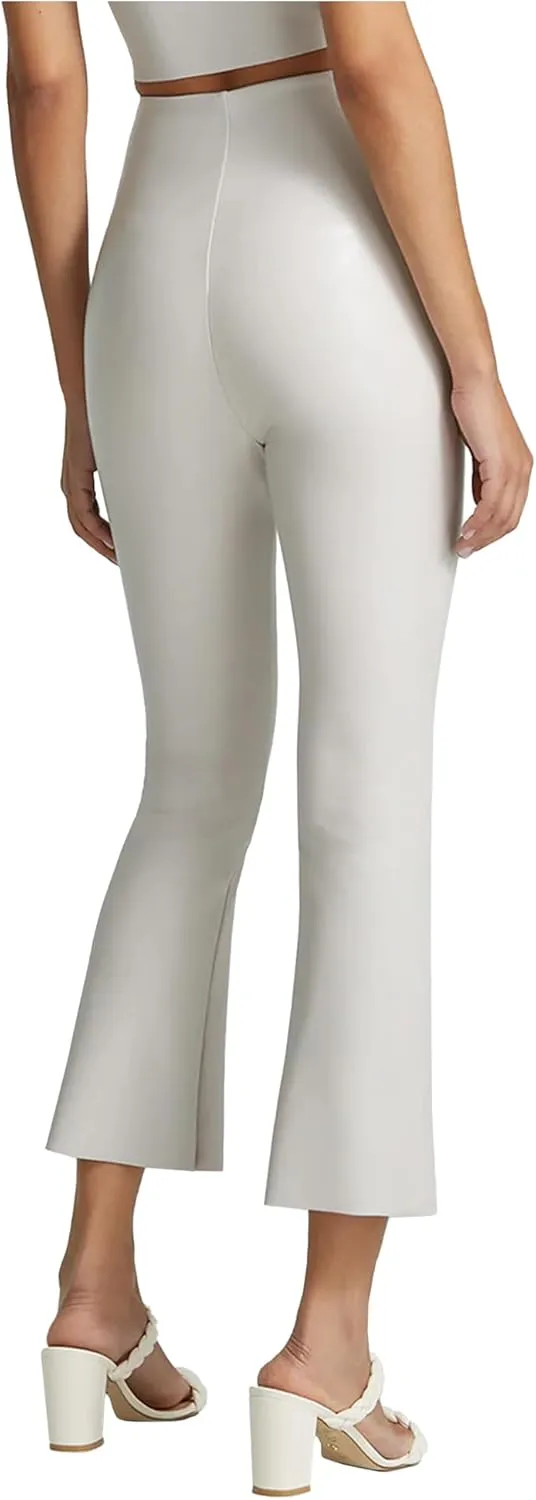 commando - Faux Leather Cropped Flare Leggings | High-Rise, Raw-Cut Hem | Sculpting Yet Flexible & Soft | Machine Washable