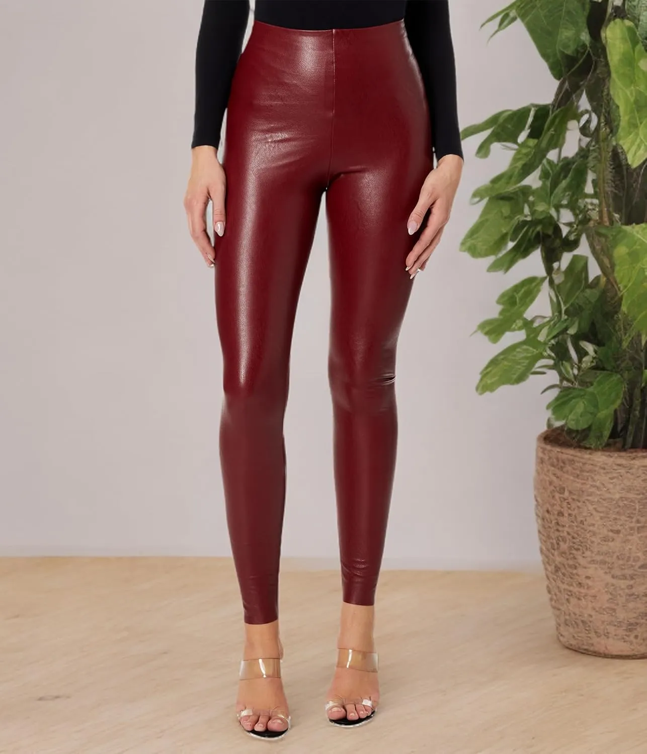 commando - Faux Leather Leggings | Sculpting Yet Soft & Flexible | Raw-Cut Finish | Machine Washable, Retains Shape & Color