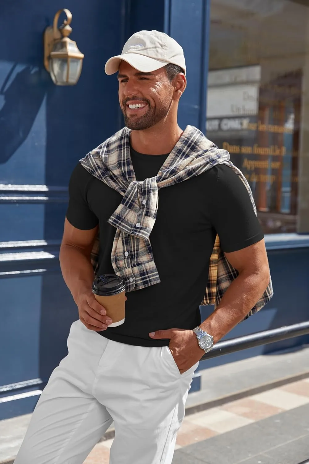 COOFANDY Mens Knit T-Shirts Casual Crewneck Short Sleeve Shirts Summer Tops Basic Pullover Tees