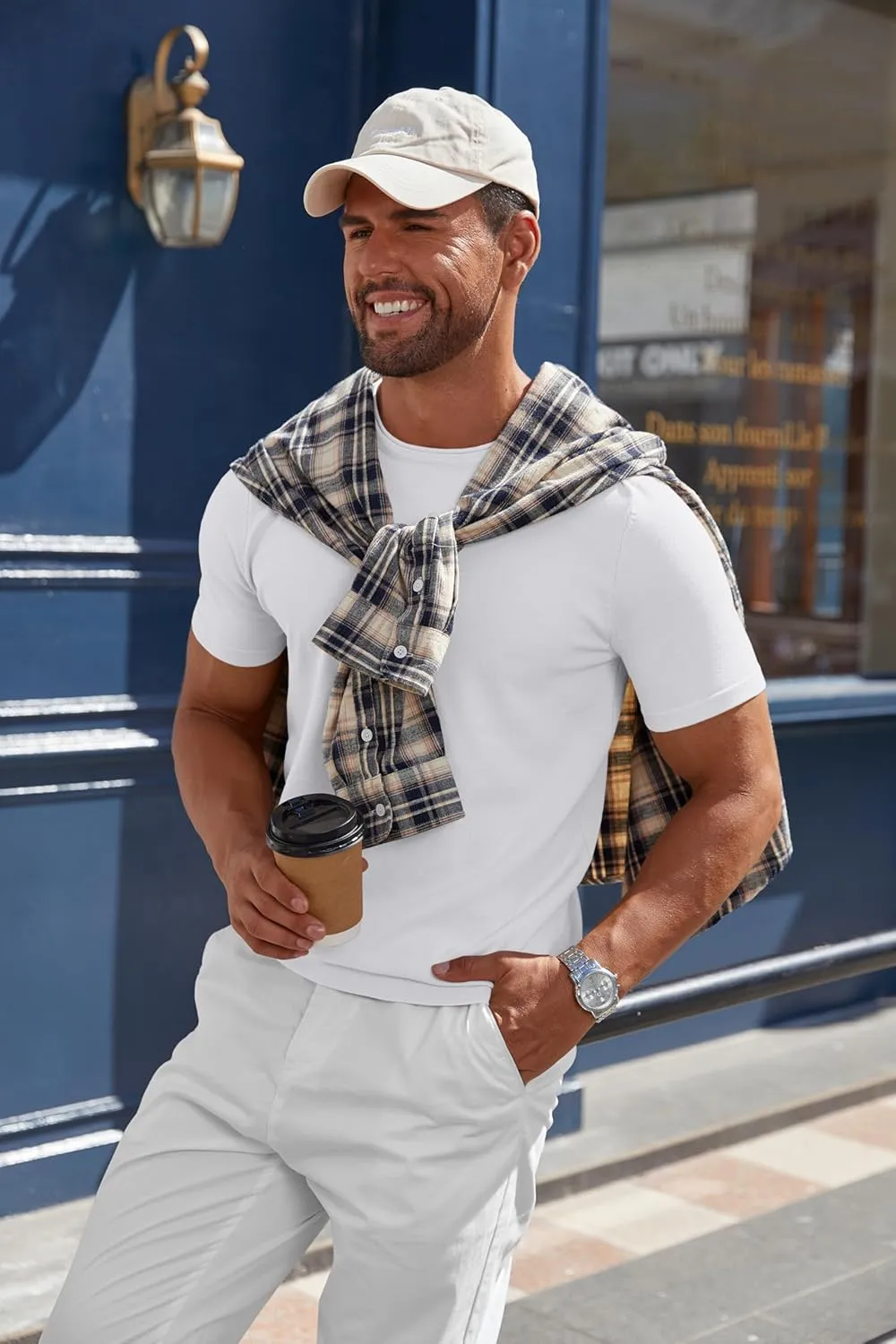 COOFANDY Mens Knit T-Shirts Casual Crewneck Short Sleeve Shirts Summer Tops Basic Pullover Tees