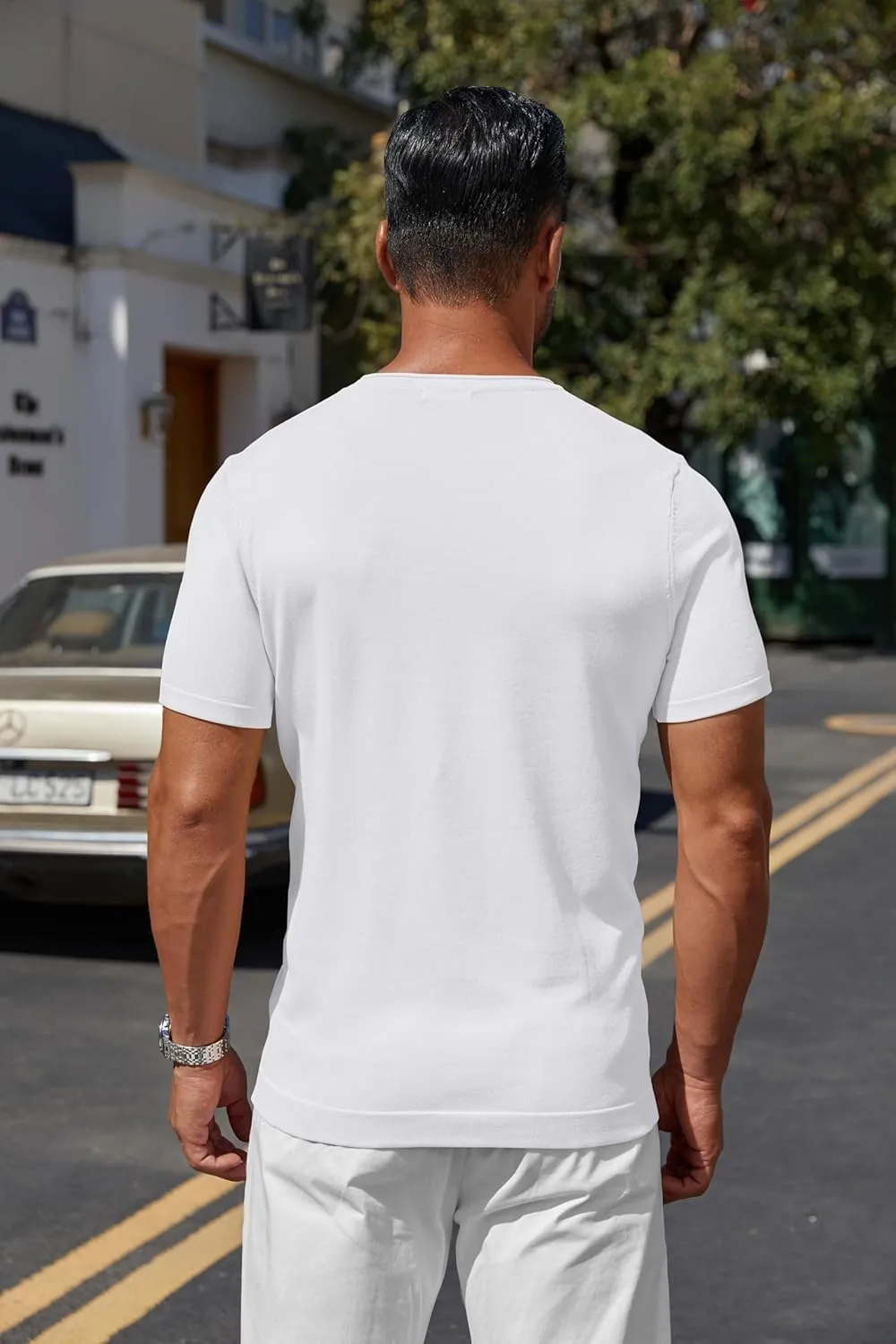 COOFANDY Mens Knit T-Shirts Casual Crewneck Short Sleeve Shirts Summer Tops Basic Pullover Tees