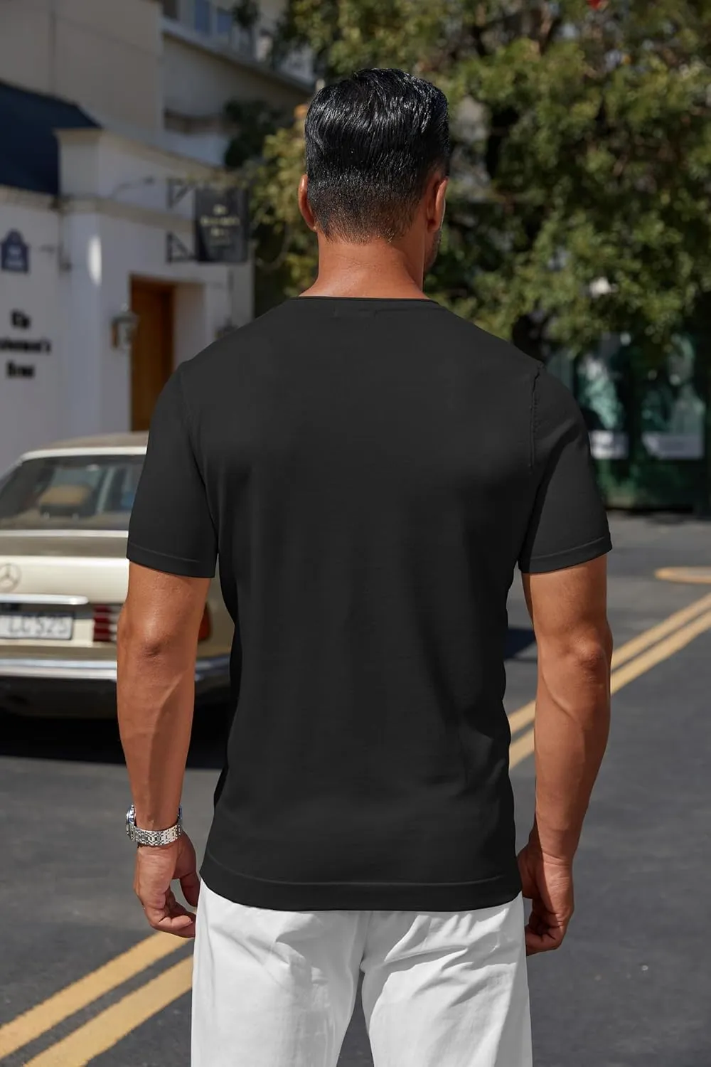 COOFANDY Mens Knit T-Shirts Casual Crewneck Short Sleeve Shirts Summer Tops Basic Pullover Tees