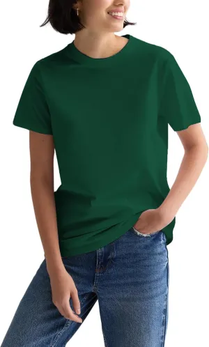 Cotton Basic T Shirts for Women,Crew Neck Short Sleeve Summer Shirts,Solid Loose Fit Tshirt, Plain Workout Tops, Undershirts