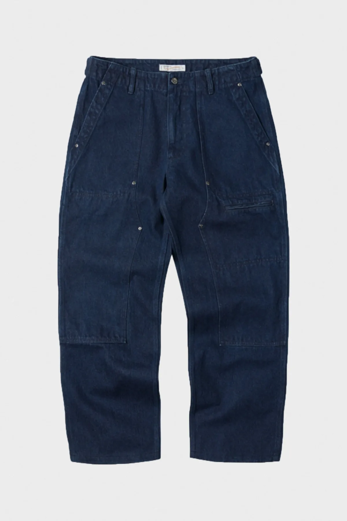 Denim Double Knee Work Pants - Indigo