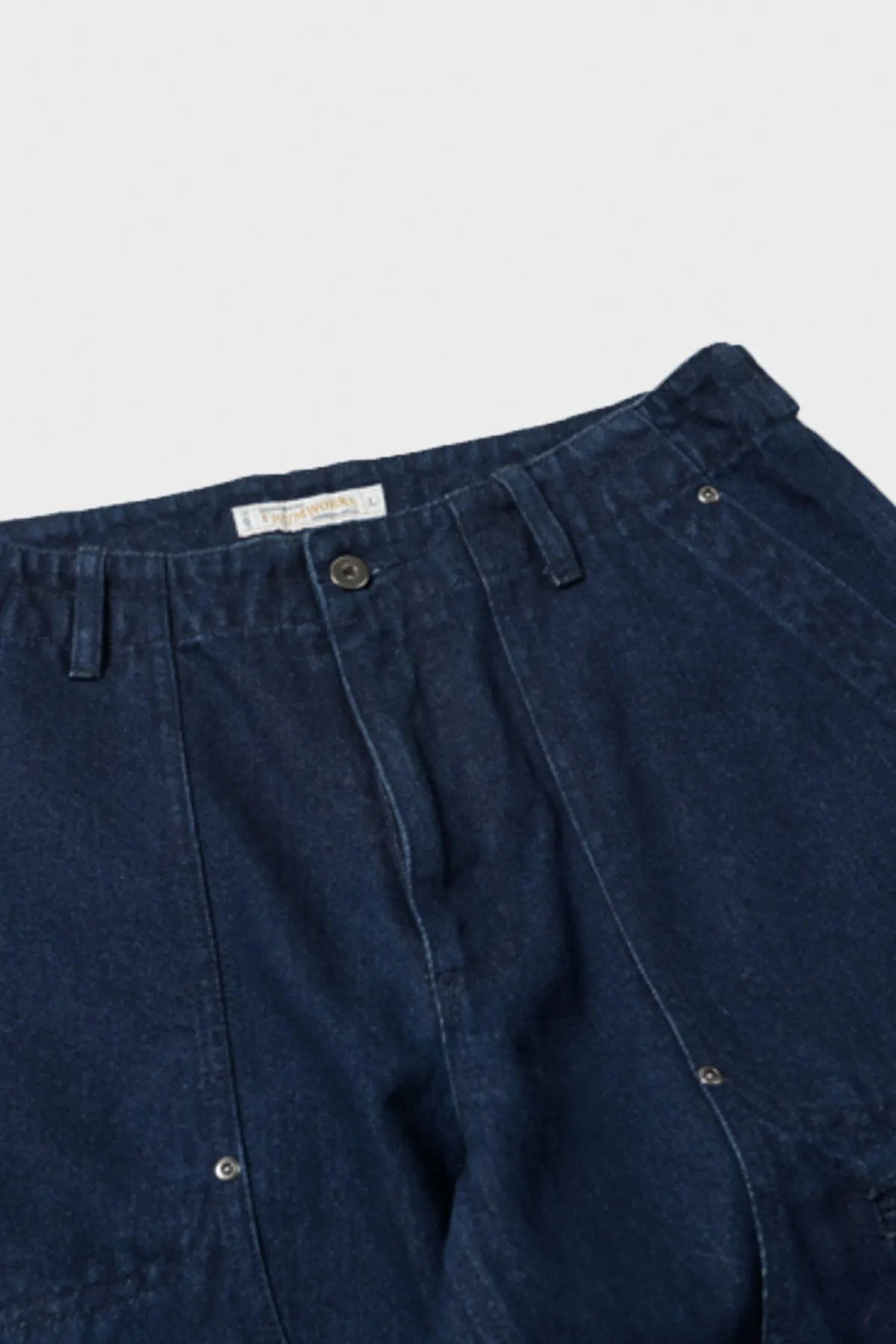 Denim Double Knee Work Pants - Indigo