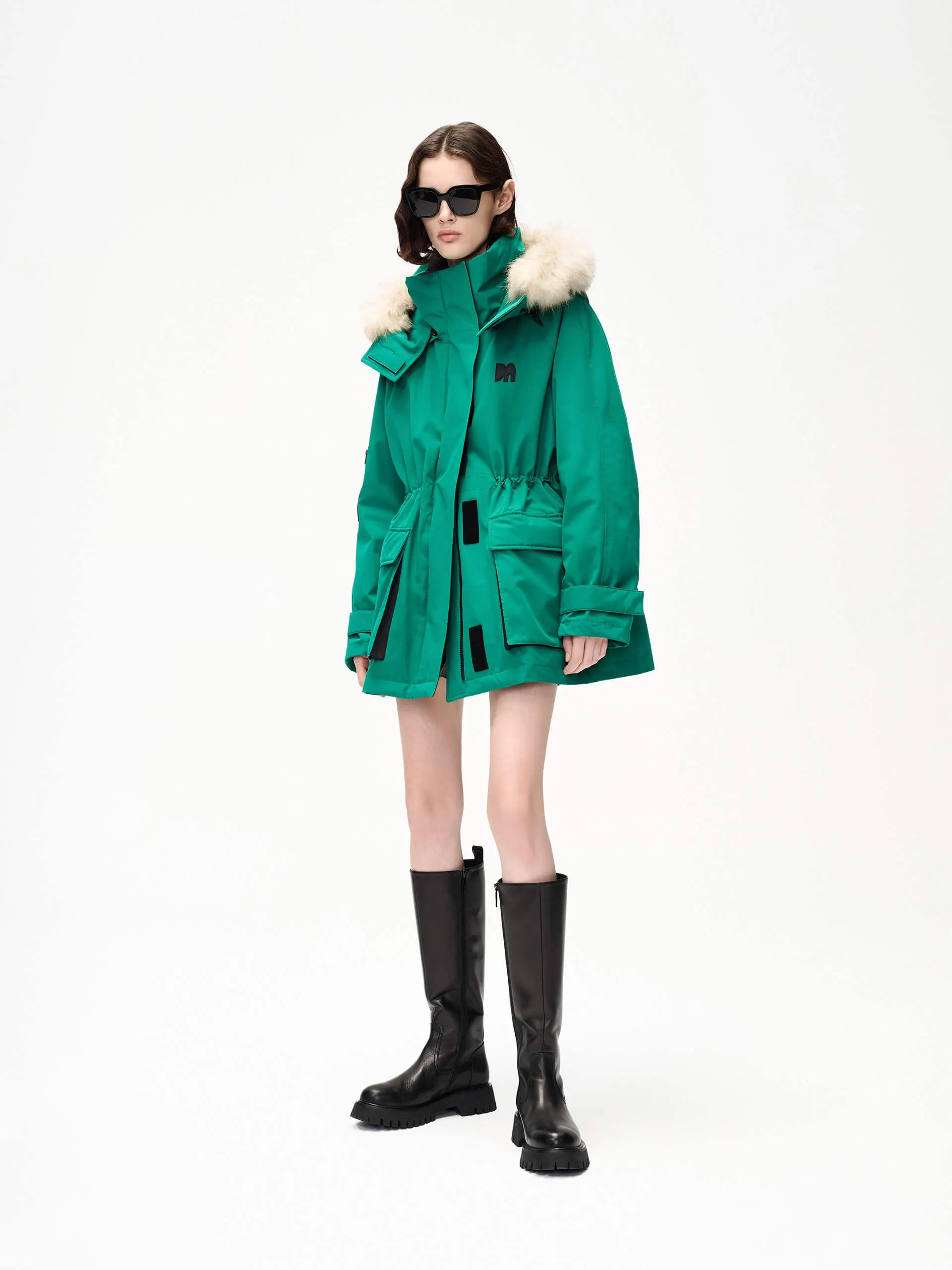 Detachable Hooded Mid Down Jacket