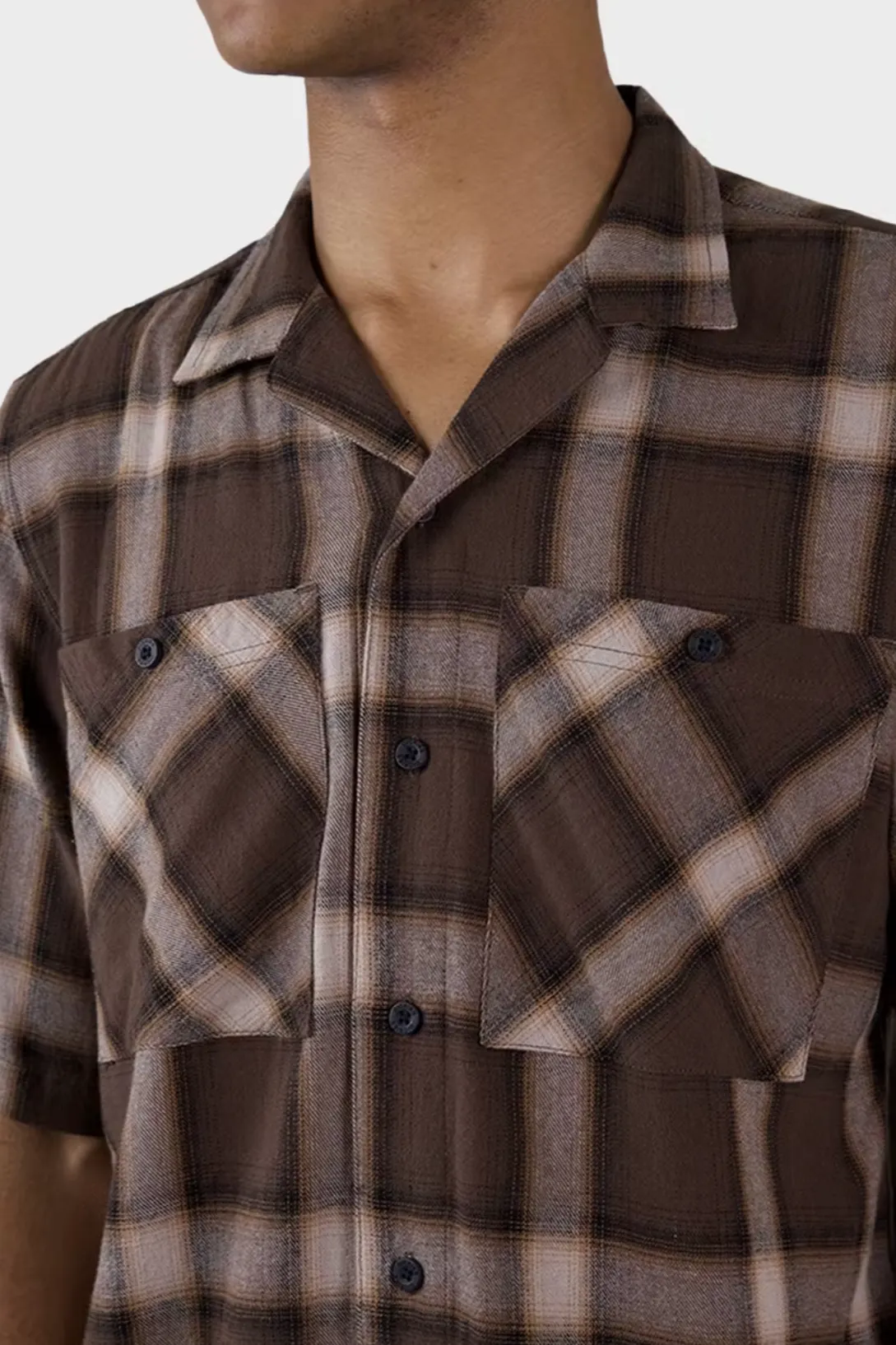 DICKIES DOWN SOUTH SHORT SLEEVE SHIRT - TIMBER BROWN