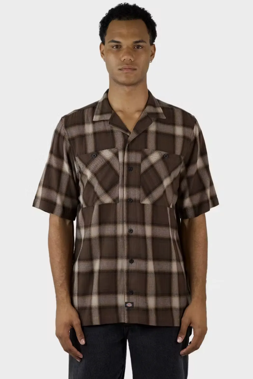 DICKIES DOWN SOUTH SHORT SLEEVE SHIRT - TIMBER BROWN