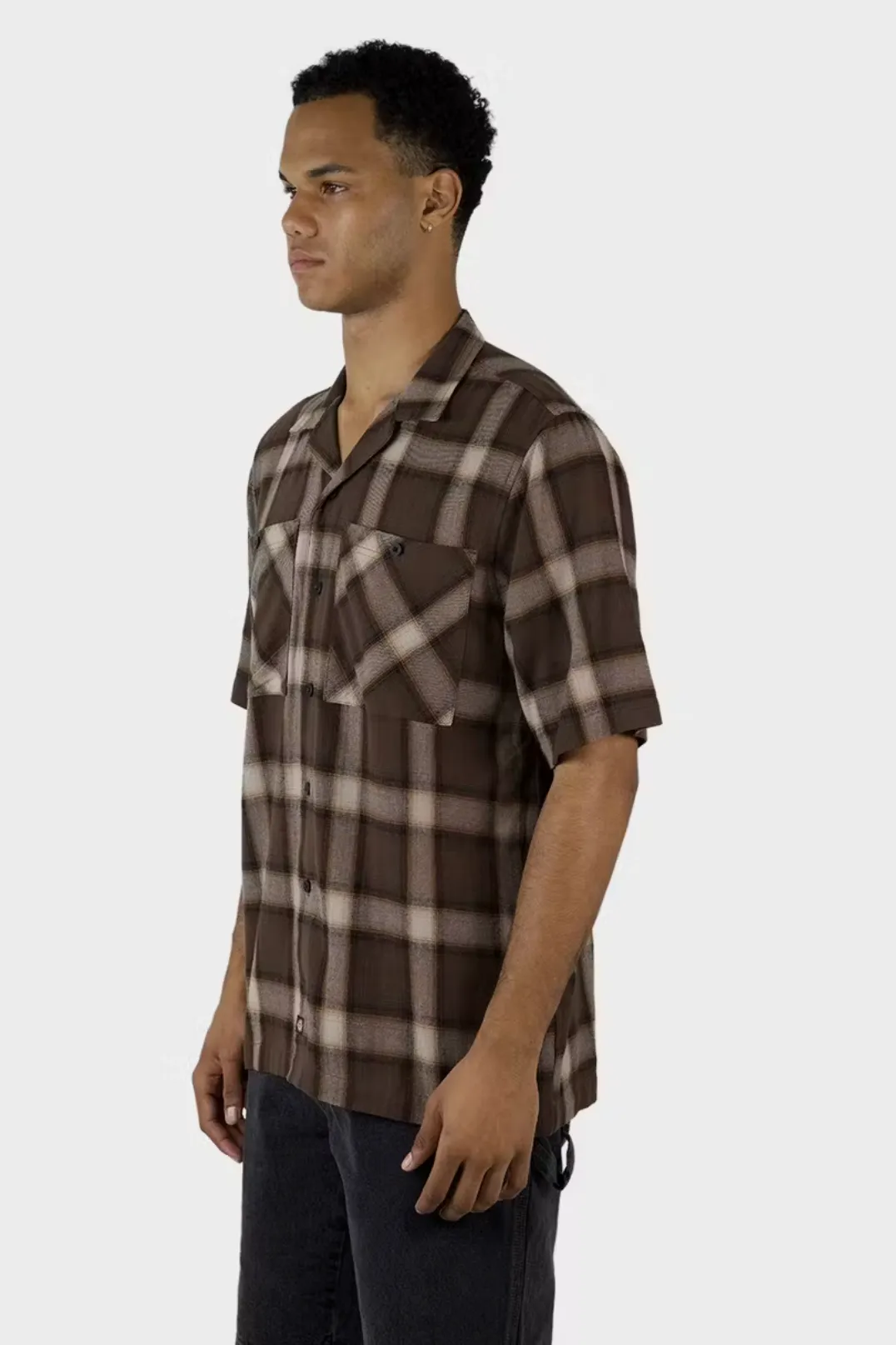 DICKIES DOWN SOUTH SHORT SLEEVE SHIRT - TIMBER BROWN