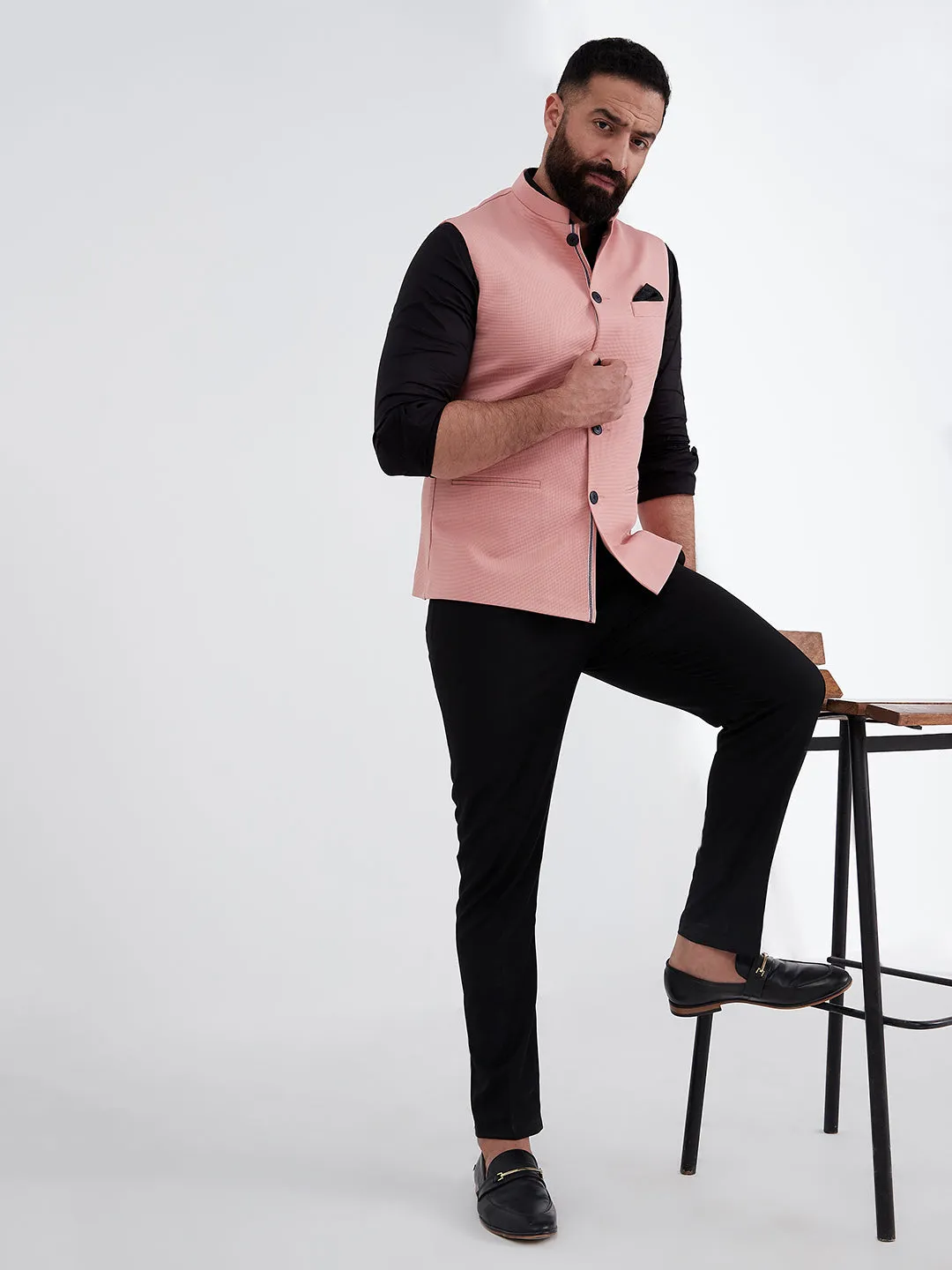 Dusty Rose Nehru Jacket
