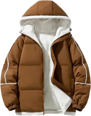 Dvbfufv Men's Korean Fashion Winter Jackets Men Cotton Padded Jackets Couple Puffer Jacket Outdoor Parka Coat