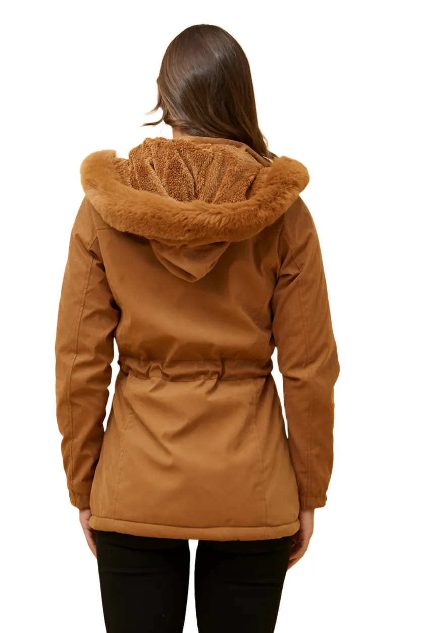 Faux Fur Hooded Jacket
