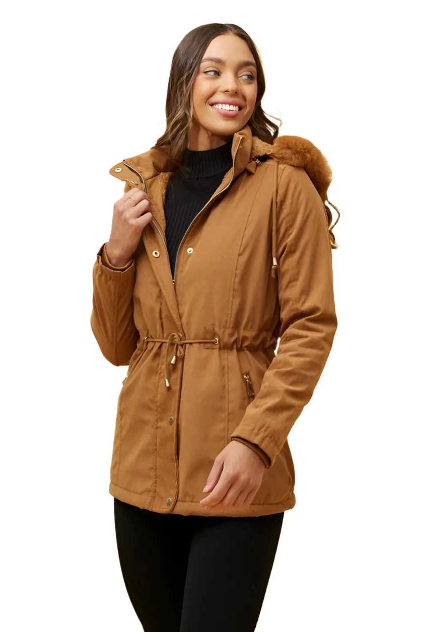 Faux Fur Hooded Jacket