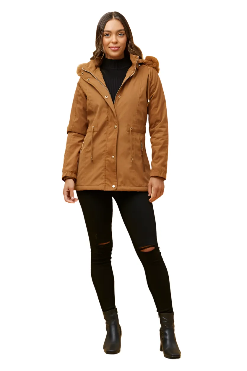 Faux Fur Hooded Jacket