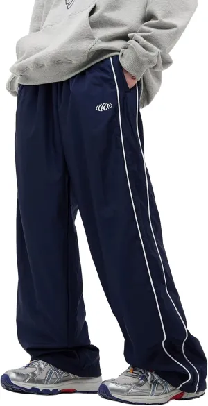FCOOLYEET Men Track Pants Y2k Drawstring Lightweight Sweatpants Cool Parachute Pants Streetwear