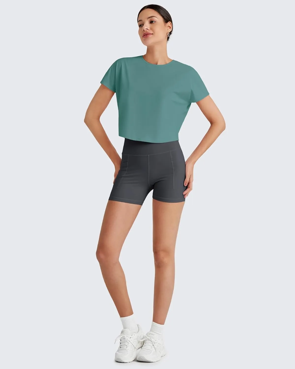 G4Free Lightbreeze Womens Workout Tops Batwing Sleeve Tees Loose Fit Athletic Gym Shirts Basic Yoga Tshirts Casual Summer