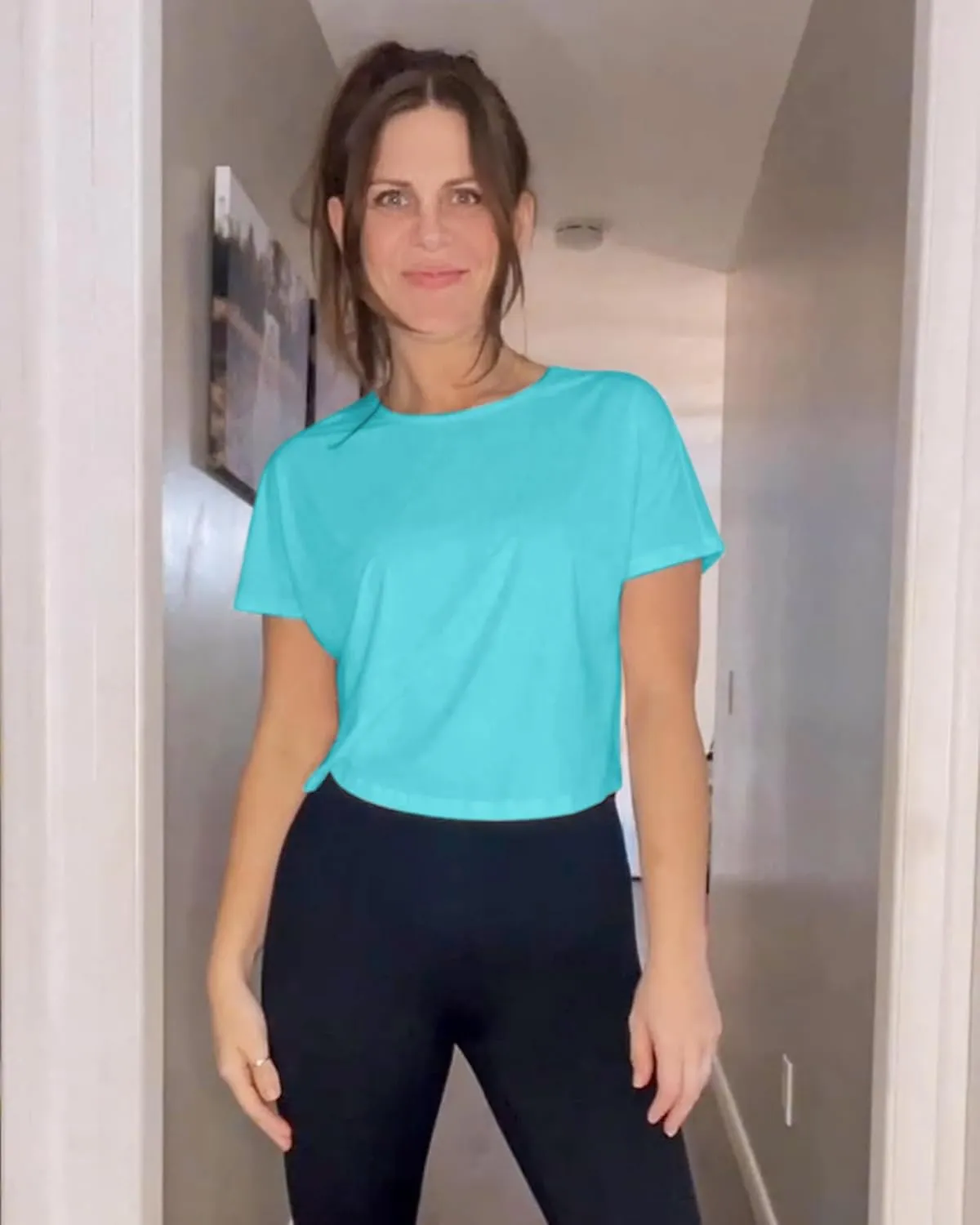 G4Free Lightbreeze Womens Workout Tops Batwing Sleeve Tees Loose Fit Athletic Gym Shirts Basic Yoga Tshirts Casual Summer