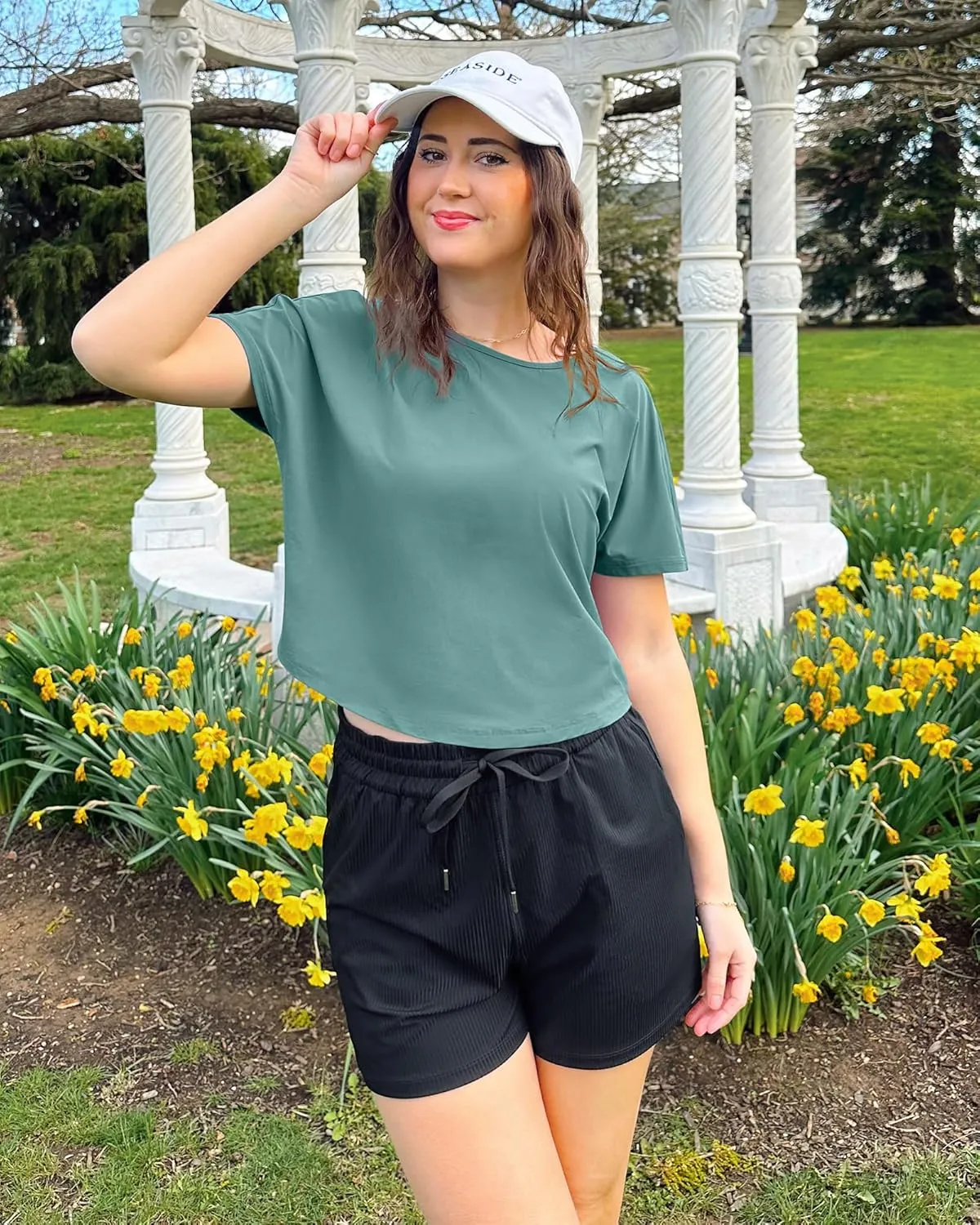 G4Free Lightbreeze Womens Workout Tops Batwing Sleeve Tees Loose Fit Athletic Gym Shirts Basic Yoga Tshirts Casual Summer