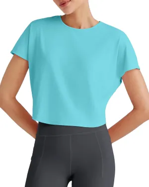 G4Free Lightbreeze Womens Workout Tops Batwing Sleeve Tees Loose Fit Athletic Gym Shirts Basic Yoga Tshirts Casual Summer
