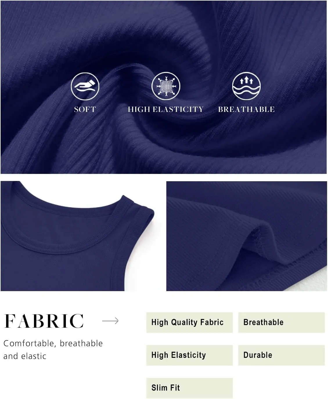 HWOKEFEIYU Womens Tank Tops Summer Sleeveless Racerback Casual Basic Ribbed Shirts