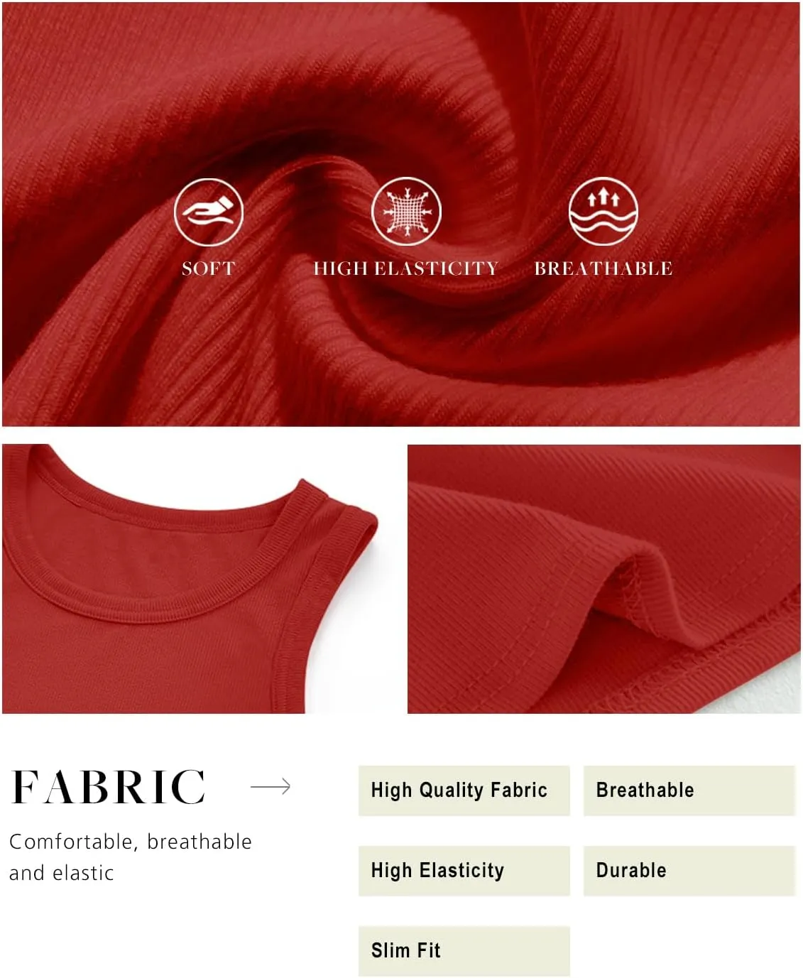 HWOKEFEIYU Womens Tank Tops Summer Sleeveless Racerback Casual Basic Ribbed Shirts