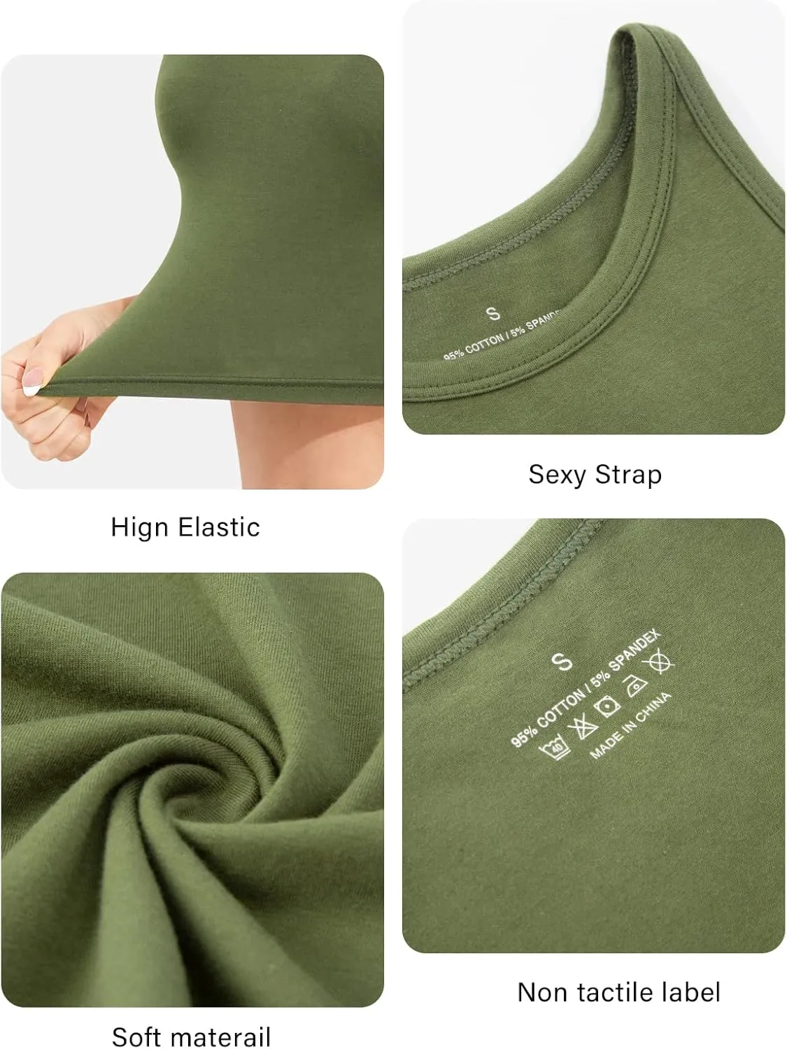 Kole Meego Crop Tops For Women Workout Cropped Tank Top High Neck Camisole Yoga Shirts Athletic Undershirts 4 Pack