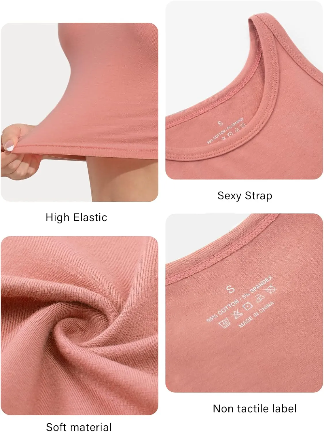 Kole Meego Crop Tops For Women Workout Cropped Tank Top High Neck Camisole Yoga Shirts Athletic Undershirts 4 Pack