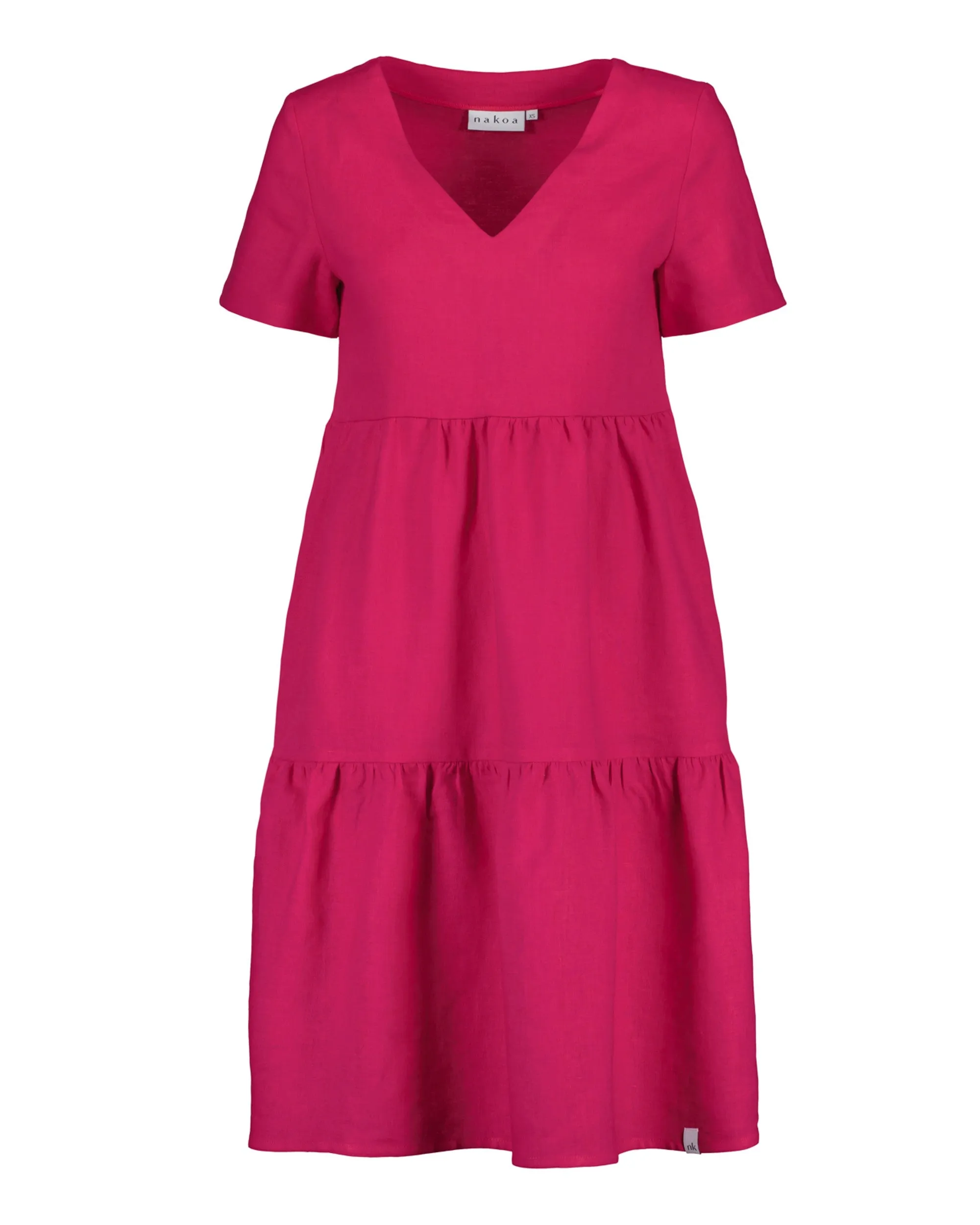 Linen Layer Dress Peacock Pink
