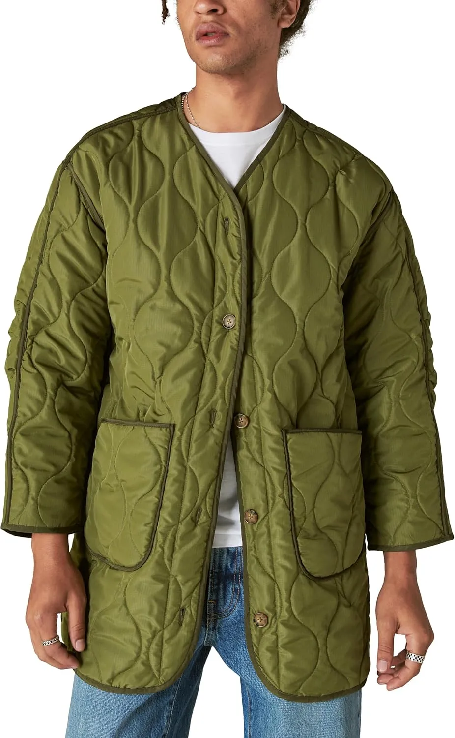 Lucky Brand Women's Longline Quilted Liner Jacket