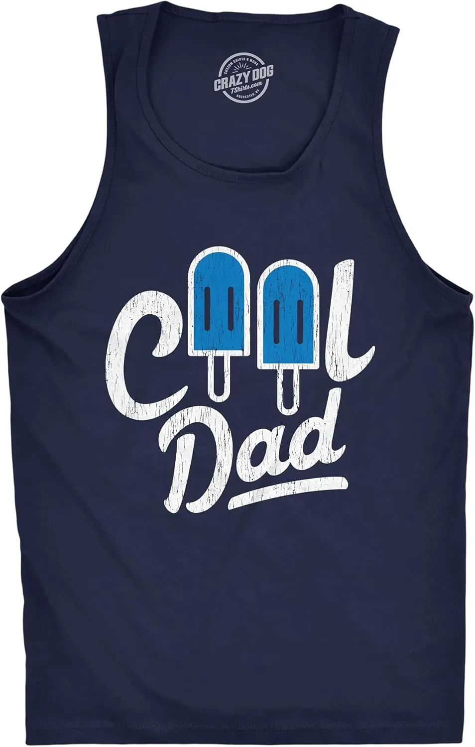 Mens Cool Dad Popsicle Fitness Tank Funny Summer Fathers Day Appreciation Graphic Tanktop