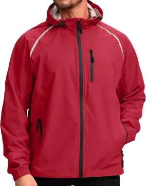 Men's Cycling Rain Jackets Waterproof Running Bike Windbreaker Lightweight Packable Hooded Jacket