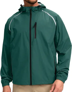Men's Cycling Rain Jackets Waterproof Running Bike Windbreaker Lightweight Packable Hooded Jacket