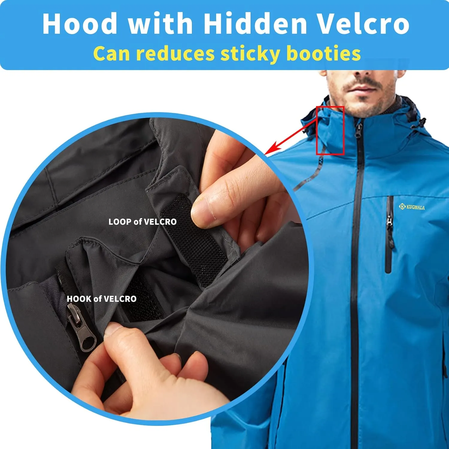 Mens Lightweight Waterproof Jacket Windproof Rain Hooded jackets for Men Hiking Cycling Travel M-7XL