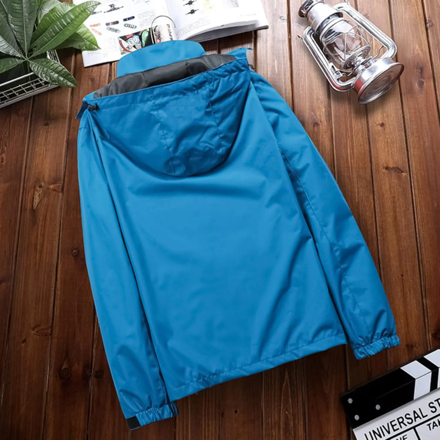 Mens Lightweight Waterproof Jacket Windproof Rain Hooded jackets for Men Hiking Cycling Travel M-7XL